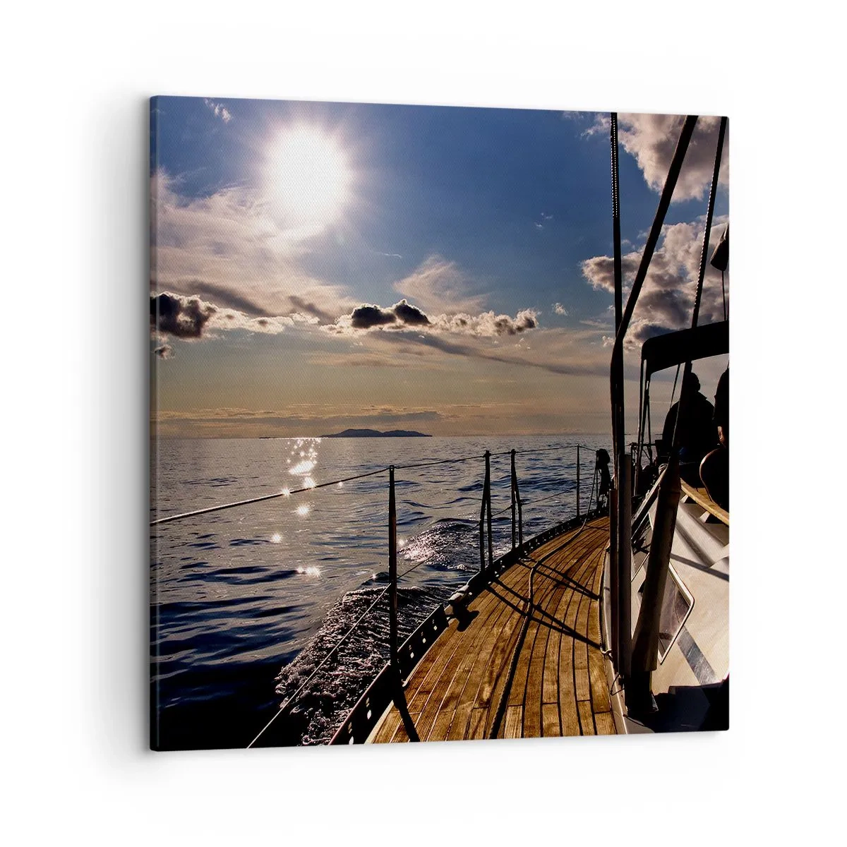 Canvastavla - Bild på duk - Under seglen mot solen - 50x50 cm