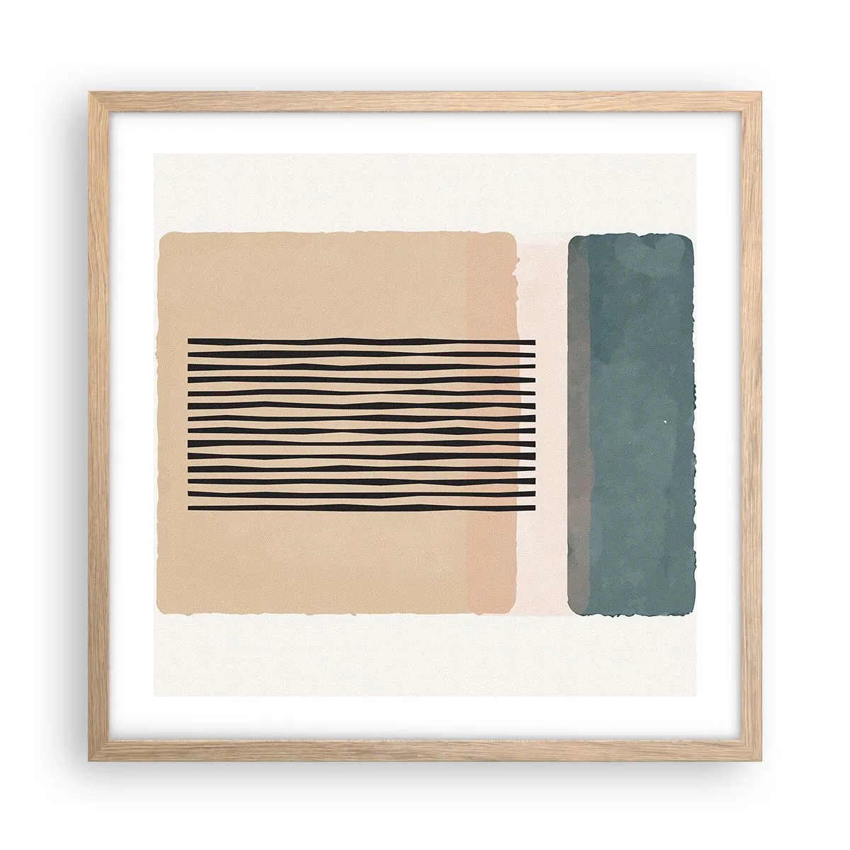 Affisch i ram av ljusek - Allt väl - 50x50 cm