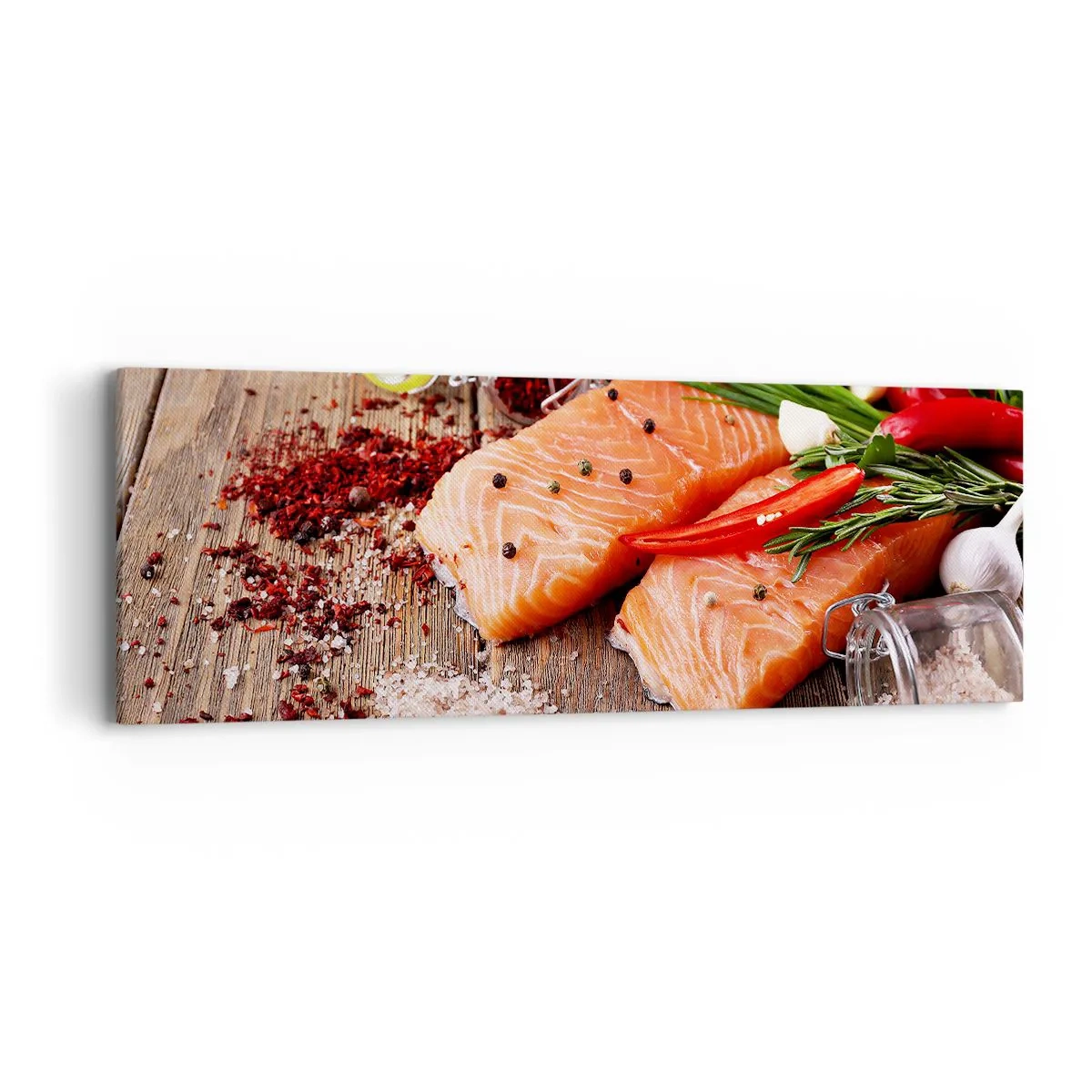 Canvastavla - Bild på duk - Norskt äventyr i köket - 90x30 cm