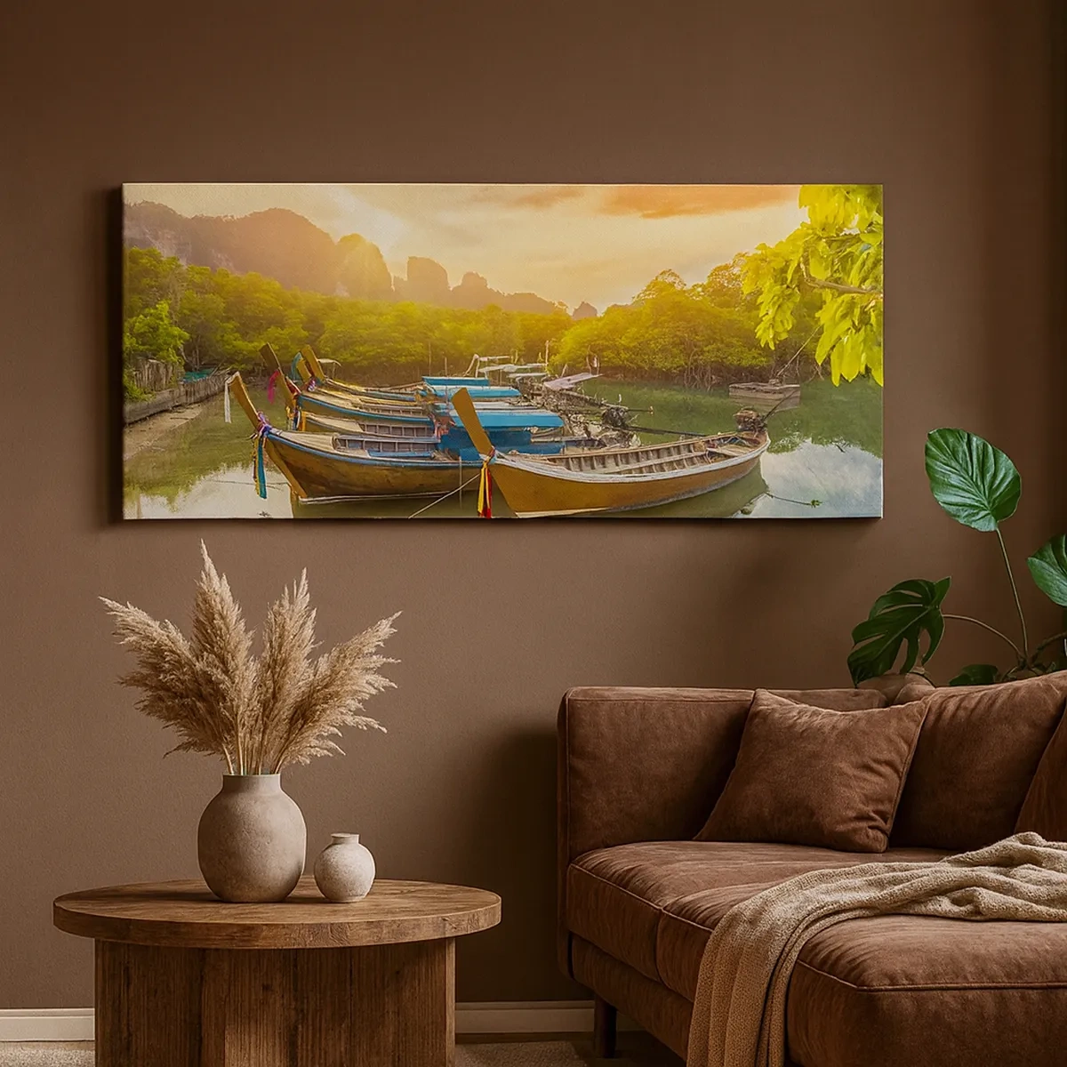 Canvastavla - Bild på duk - Före en arbetsam dag - 30x30 cm