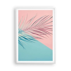 Affisch i vit ram - Tropisk impression - 70x100 cm