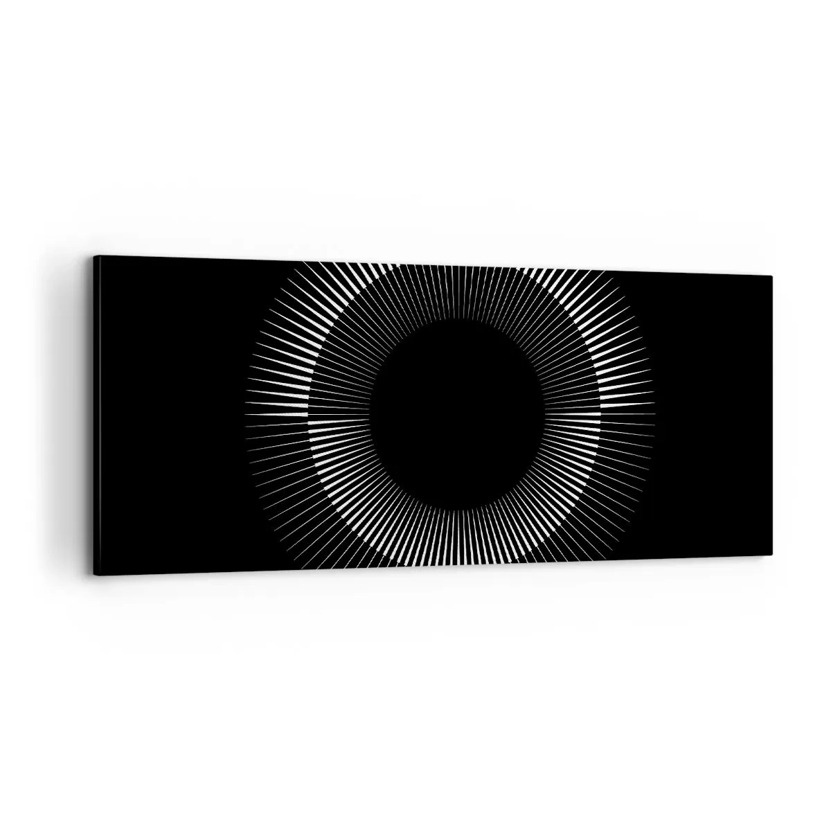Canvastavla - Bild på duk - Svart sol - 100x40 cm
