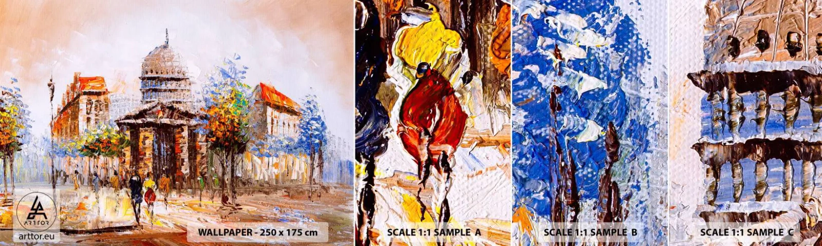 Fototapet Prov Standard Eco - Promenad i Paris - Arkitektur, Stad, Frankrike - 100x30 cm