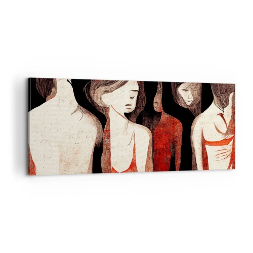 Canvastavla - Bild på duk - Madonnor av mörker - 100x40 cm