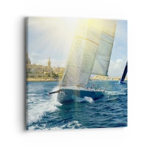 Canvastavla - Bild på duk - Dags att lämna staden - 40x40 cm