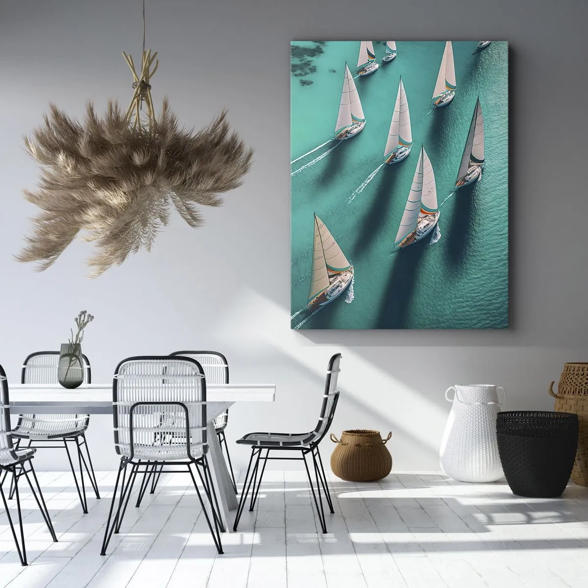 Canvastavla - Bild på duk - Tävla med vinden - 50x70 cm