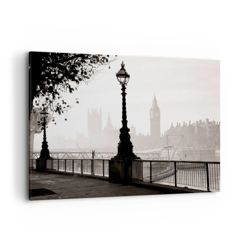 Canvastavla - Bild på duk - Morgon i London - 100x70 cm