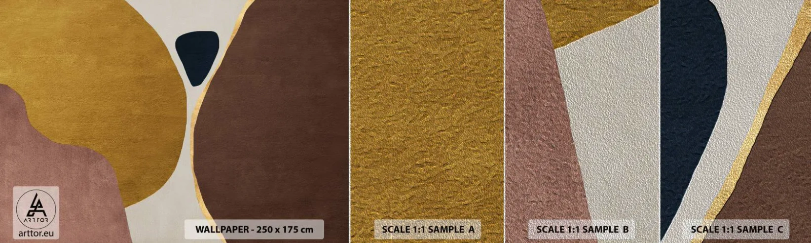 Provbit av fototapet Premium Sand - Abstraktion - en plats i rymden - Abstraktion, Minimalism, Former - 100x30 cm