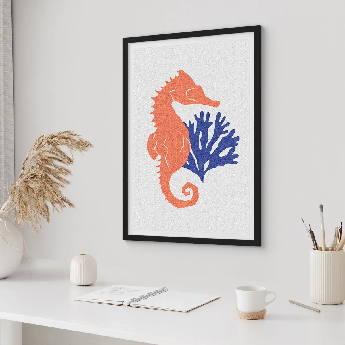 Affisch i svart ram - På en äng under vattnet - 61x91 cm