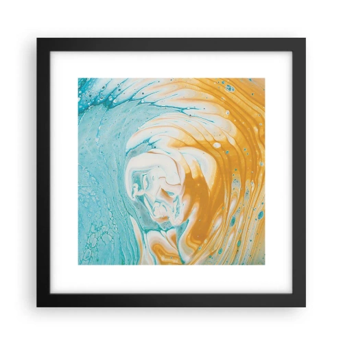 Affisch i svart ram - Pastellfärgad virvel - 30x30 cm