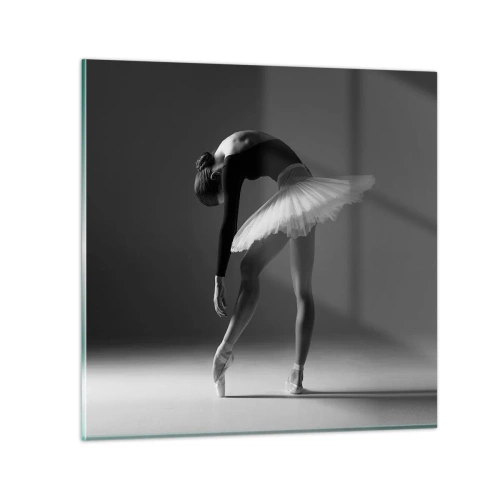 Glastavla - Bild på glas - Bella ballerina - 50x50 cm