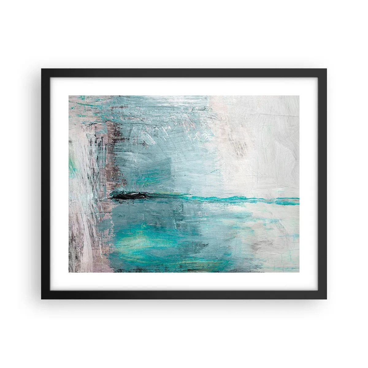 Affisch i svart ram - Horisontellt i blått - 50x40 cm