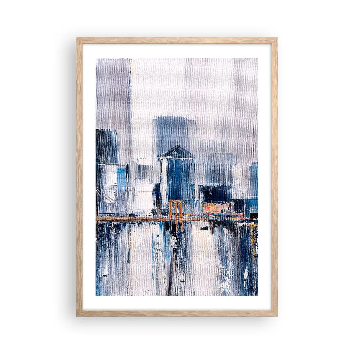 Affisch i ram av ljusek - New York-impression - 50x70 cm