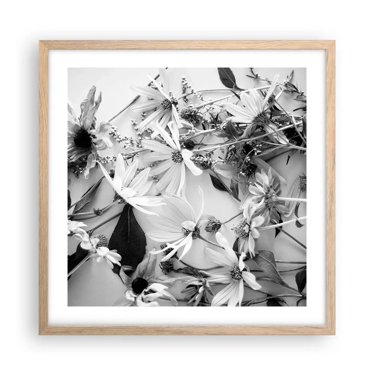 Affisch i ram av ljusek - Icke-blombukett - 50x50 cm