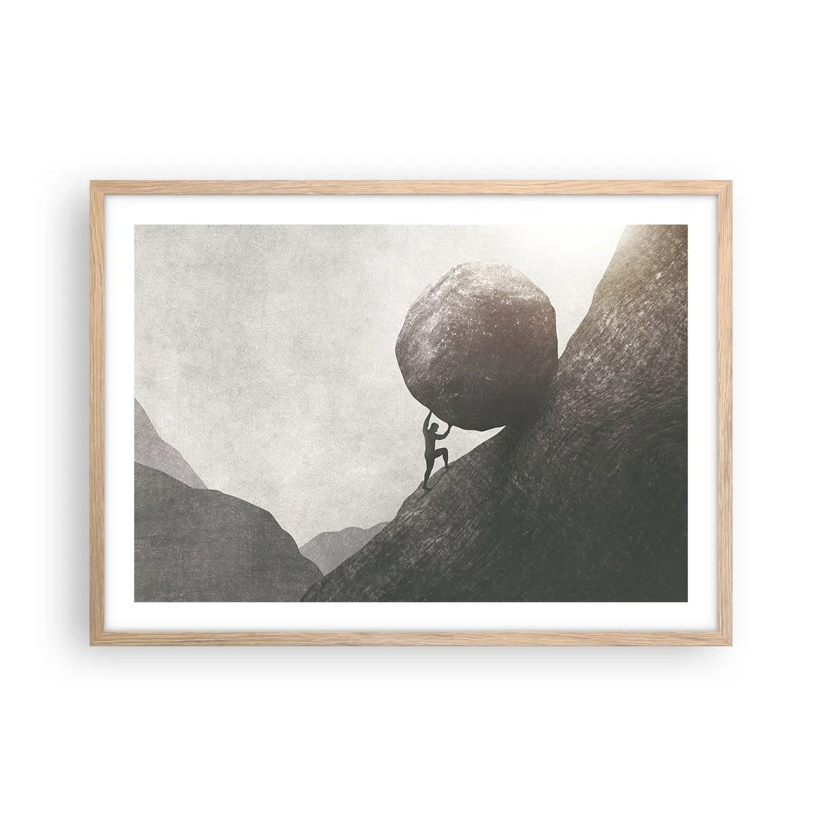 Affisch i ram av ljusek - Jag tror i strid mot hoppet - 70x50 cm