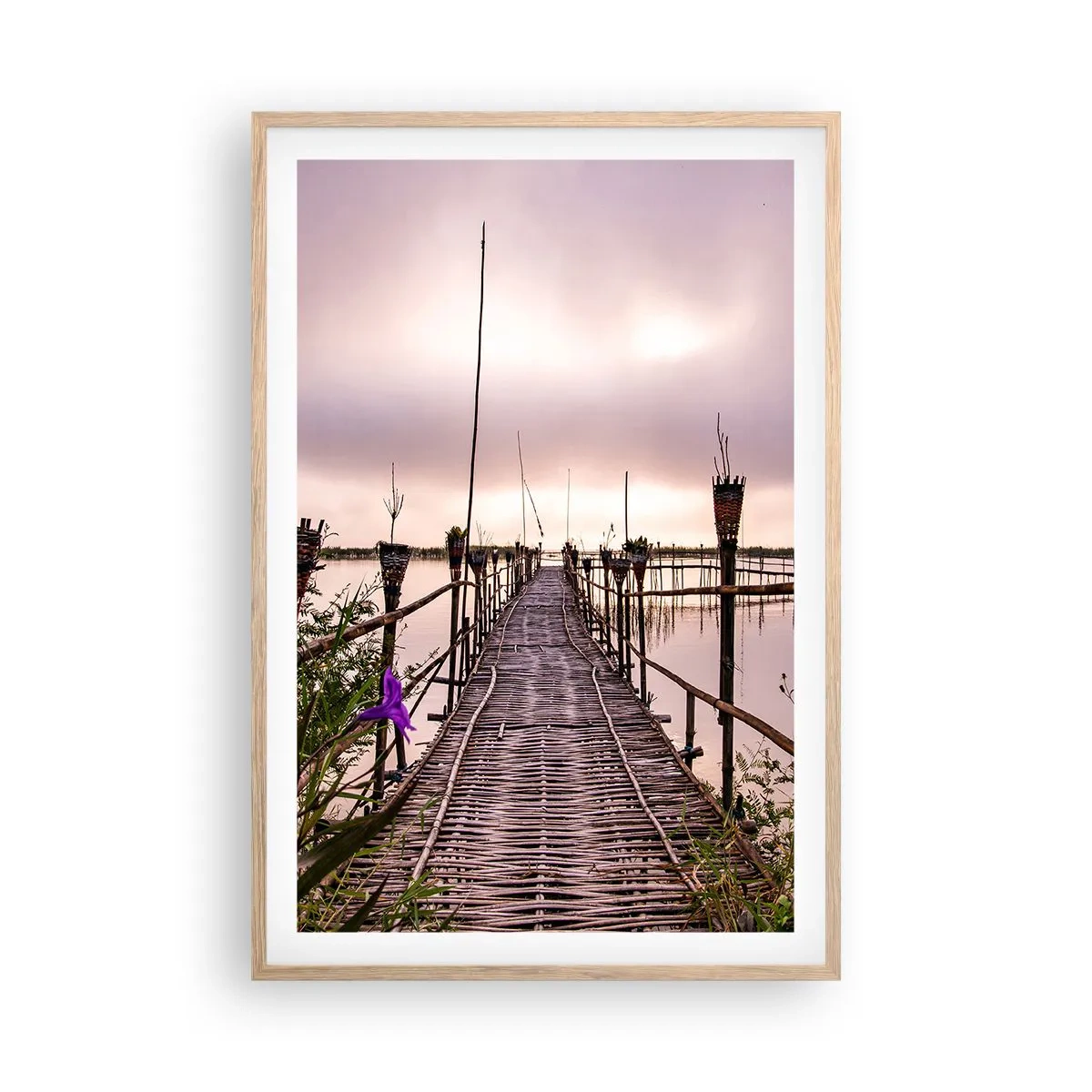 Affisch i ram av ljusek - Asiens lugn och tystnad - 61x91 cm