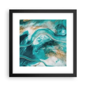 Affisch i svart ram - Guldflod - 30x30 cm