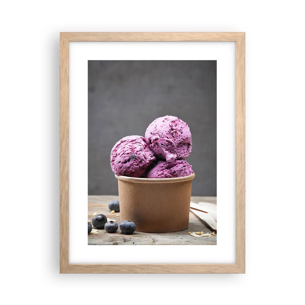 Affisch i ram av ljusek - Sötma och svalka - 30x40 cm