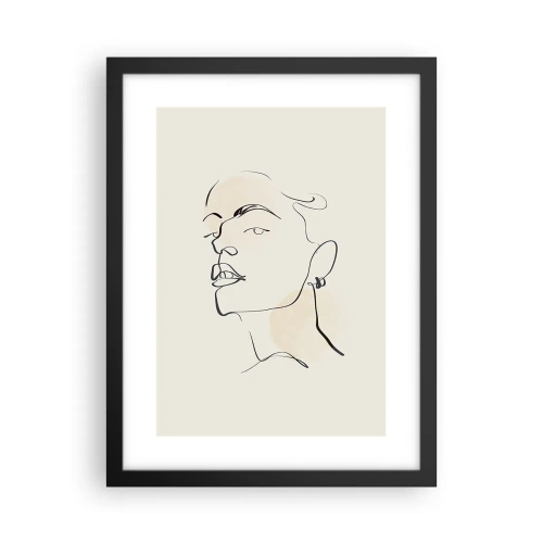 Affisch i svart ram - Stolt blick - 30x40 cm