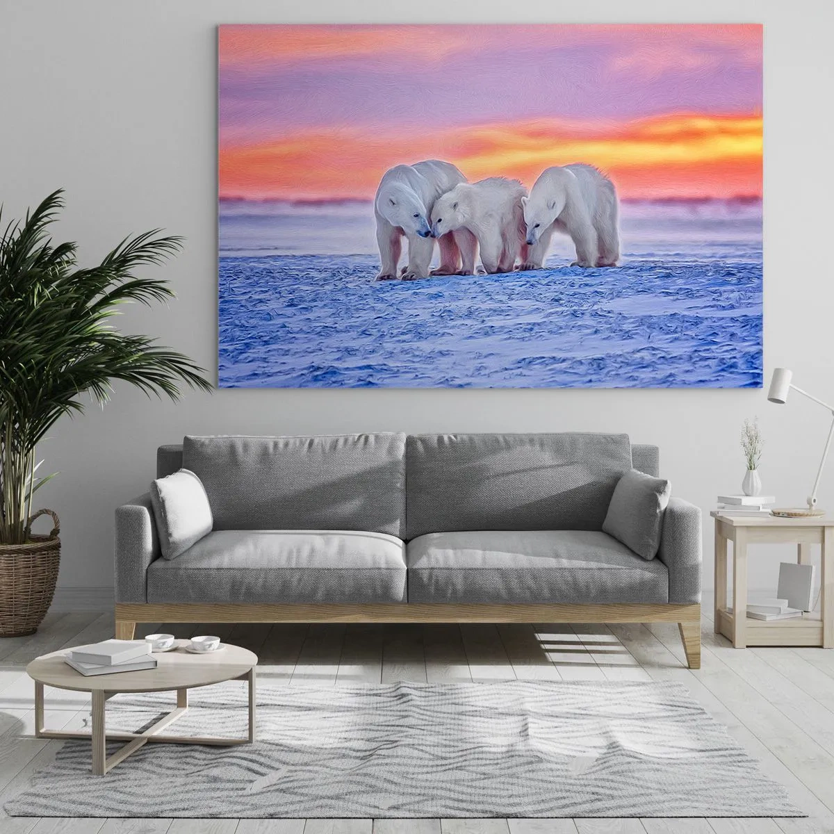 Glastavla - Bild på glas - Det räcker med familjevärme - 120x80 cm