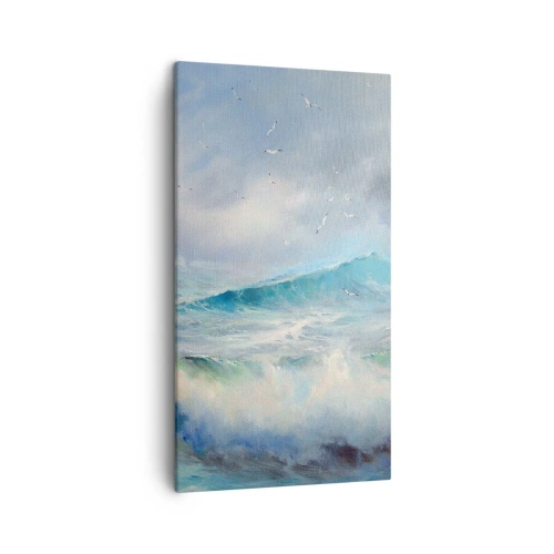 Canvastavla - Bild på duk - "Orkanen vrålade med triumf…' - 45x80 cm