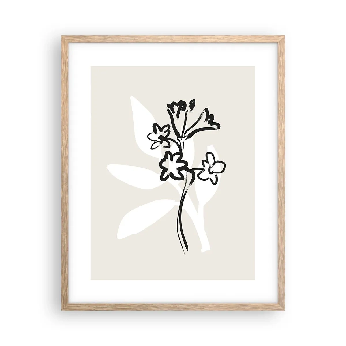 Affisch i ram av ljusek - Skiss till ett herbarium - 40x50 cm