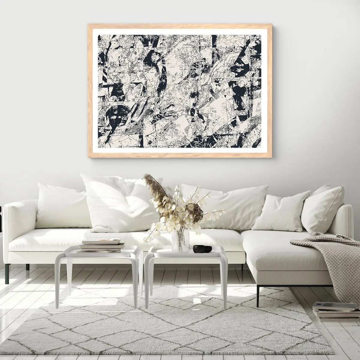 Affisch i ram av ljusek - Motsatsernas interpenetration - 70x50 cm