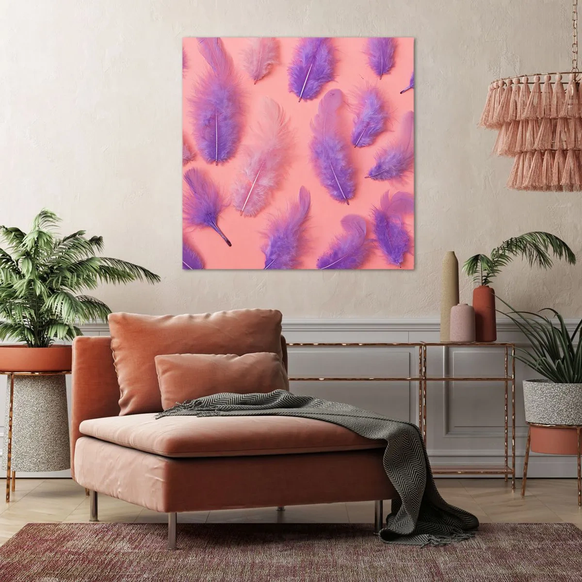 Canvastavla - Bild på duk - Lusten liljefågel - 50x50 cm