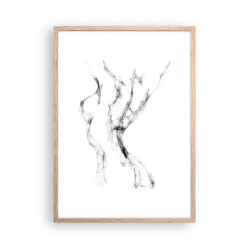 Affisch i ram av ljusek - Vacker och stark - 50x70 cm