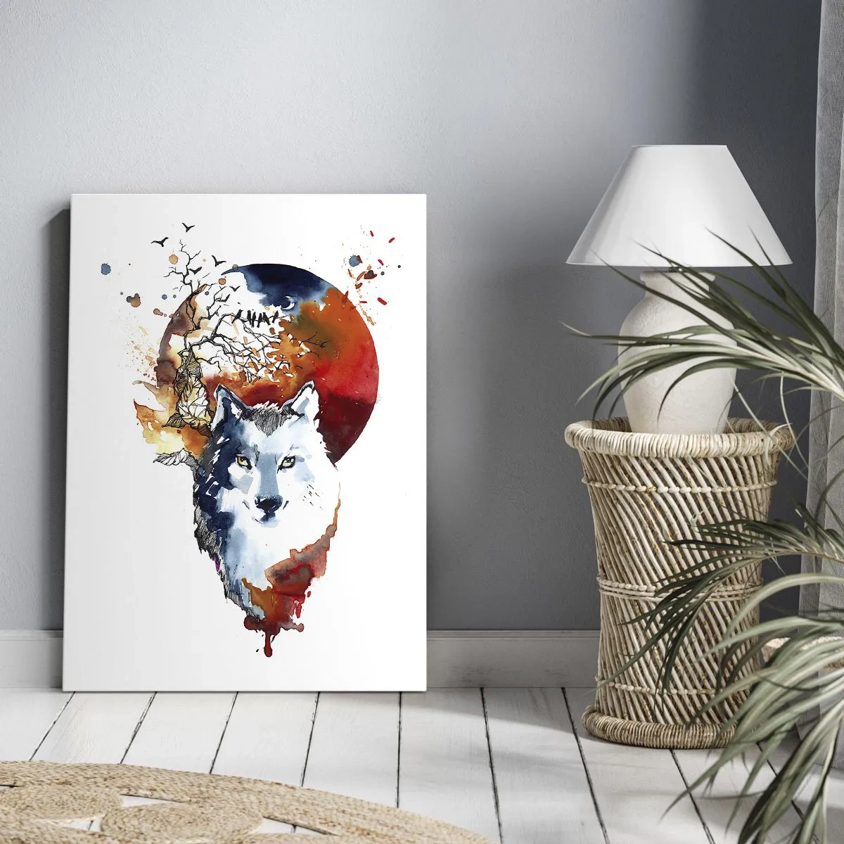 Canvastavla - Bild på duk - Näsa mot näsa med naturen - 70x100 cm