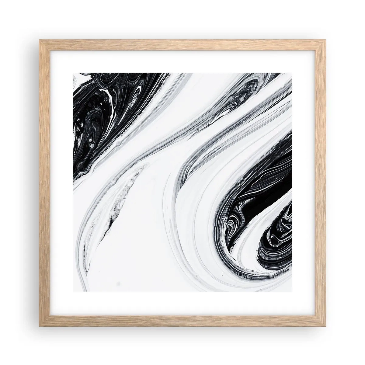 Affisch i ram av ljusek - Motsatskombination - 40x40 cm