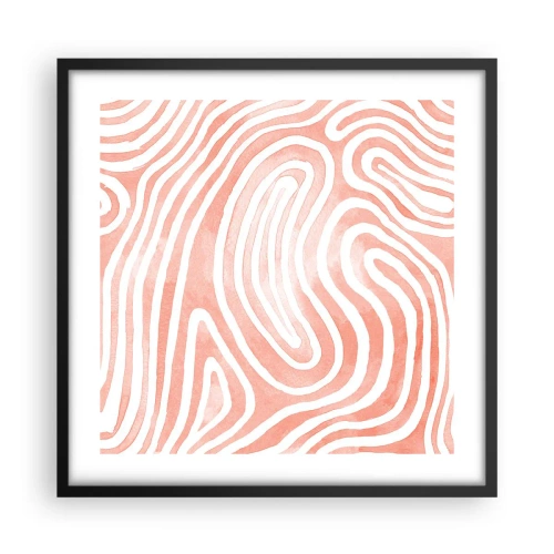 Affisch i svart ram - I en labyrint av koraller - 50x50 cm