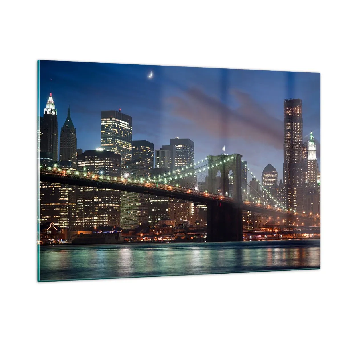 Glastavla - Bild på glas - Glödande natt - 120x80 cm