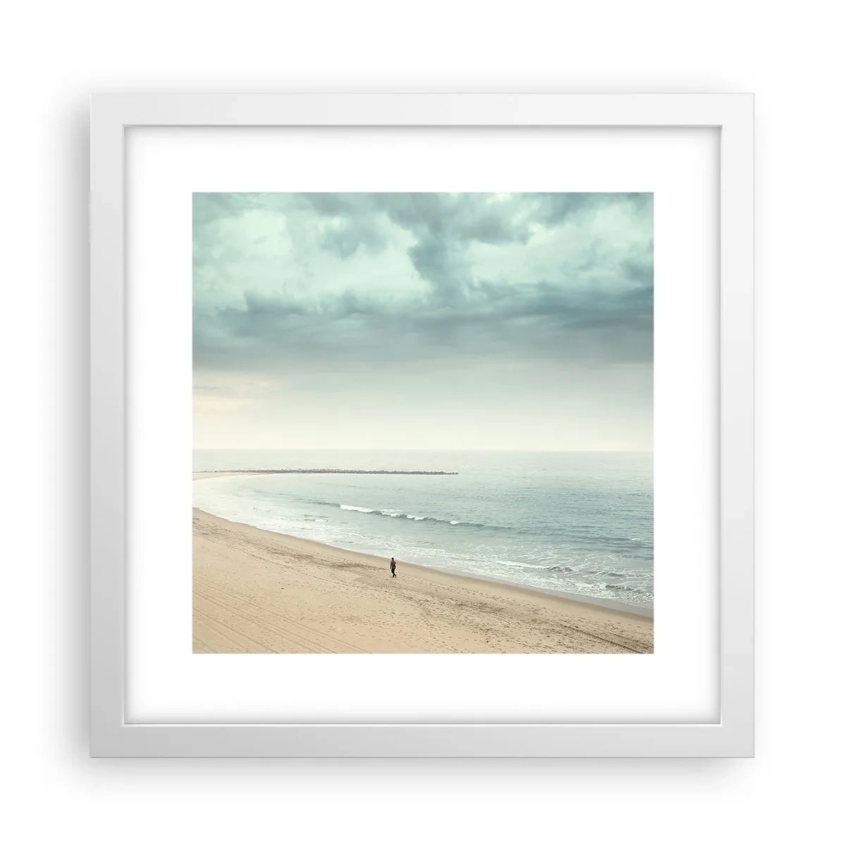 Affisch i vit ram - På jakt efter frid - 30x30 cm