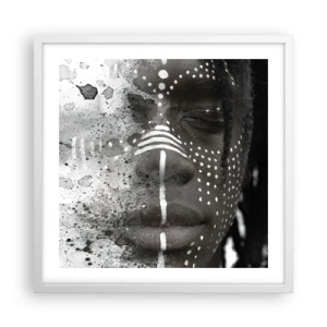 Affisch i vit ram - Upptäck den ursprungliga andan - 50x50 cm