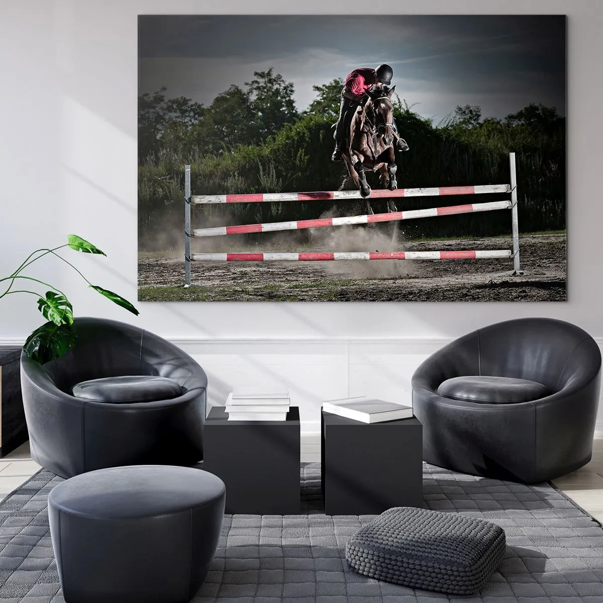 Glastavla - Bild på glas - Tillsammans mot seger - 120x80 cm