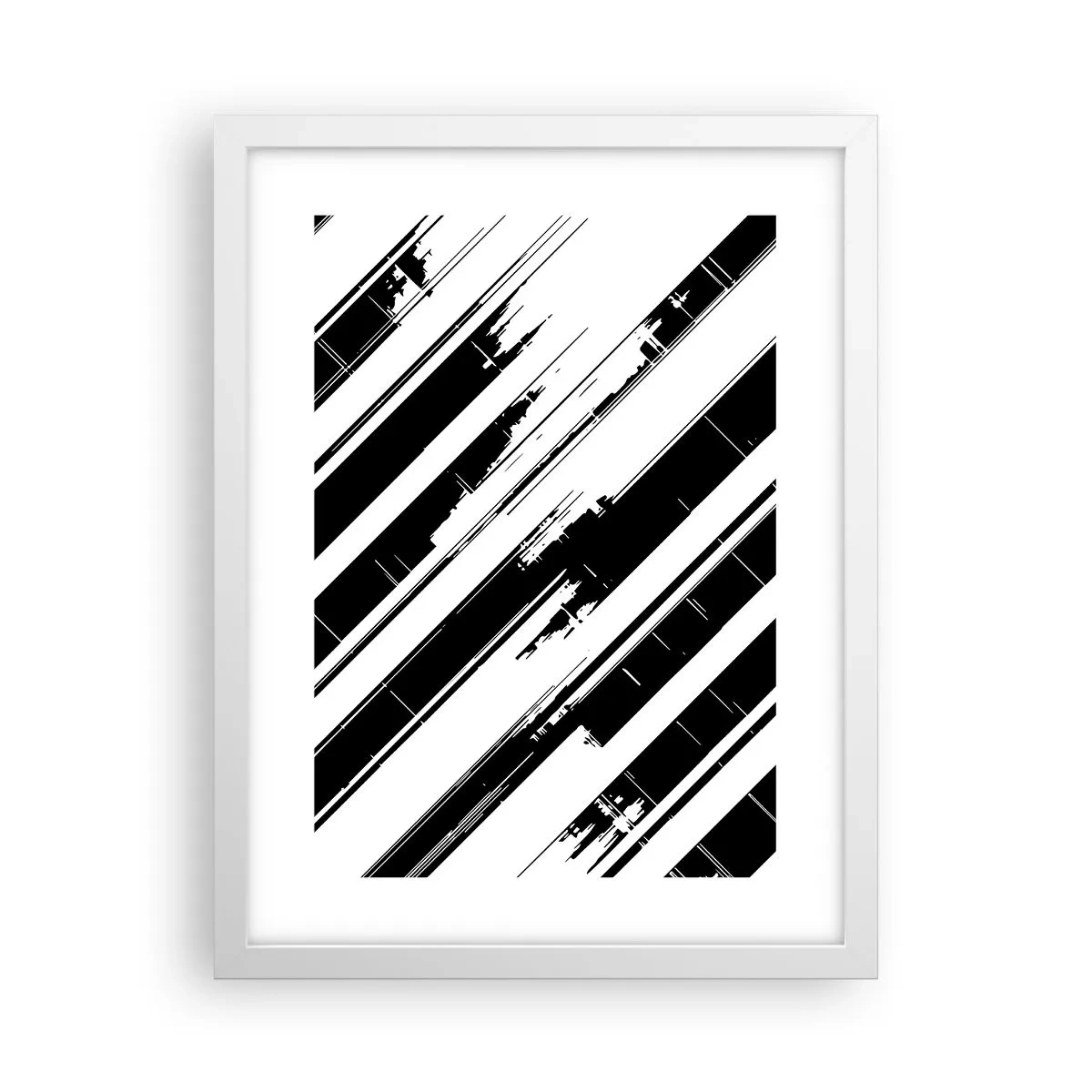 Affisch i vit ram - Intensiv och dynamisk komposition - 30x40 cm