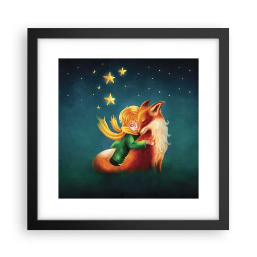 Affisch i svart ram - Lilla prinsen - 30x30 cm