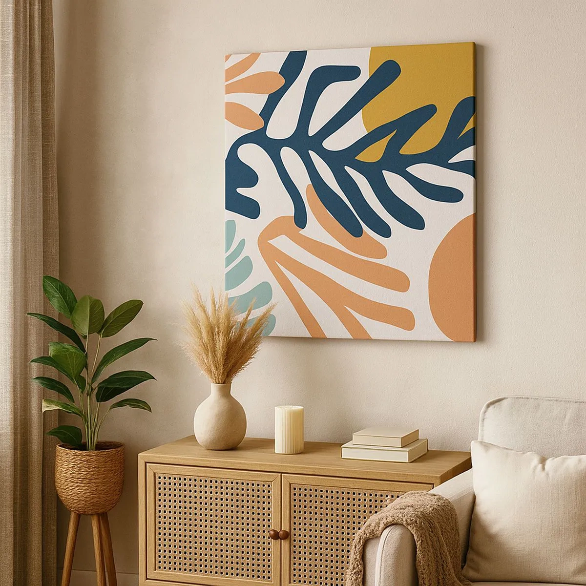 Canvastavla - Bild på duk - Korallhav - 30x30 cm