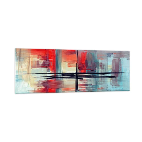 Glastavla - Bild på glas - Landskap i en okänd dimension - 90x30 cm