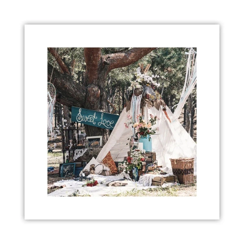 Affisch - Make love… - 30x30 cm