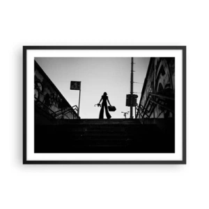 Affisch i svart ram - Stadsvandring - 70x50 cm