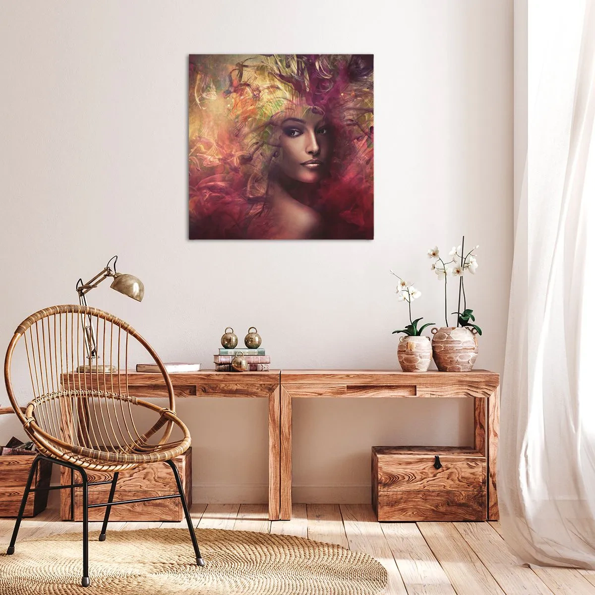 Canvastavla - Bild på duk - Här är jag! - 70x70 cm