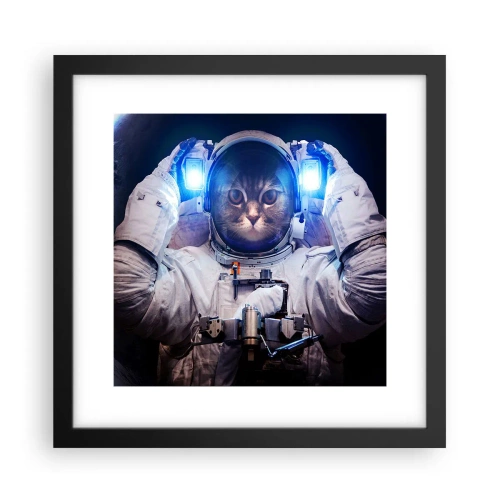 Affisch i svart ram - Houston, ni har problem - 30x30 cm