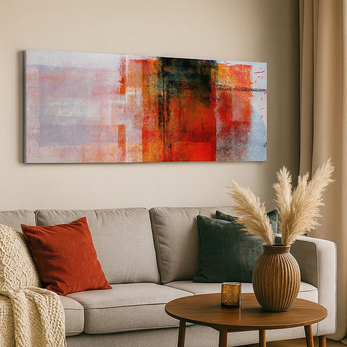 Canvastavla - Bild på duk - Glödande komposition - 30x30 cm