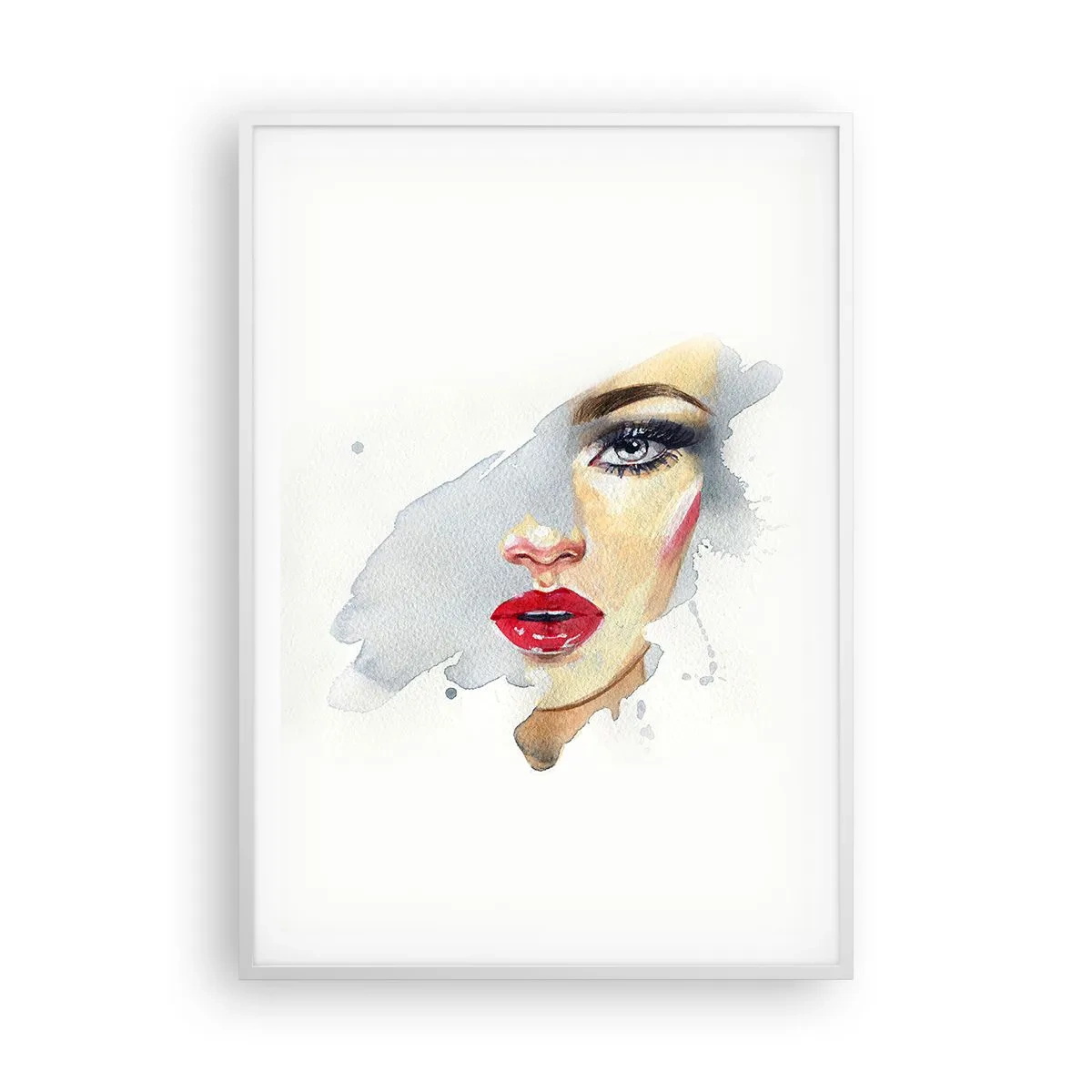 Affisch i vit ram - Reflektion i vattendroppe - 70x100 cm