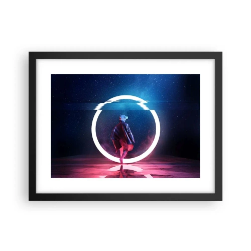 Affisch i svart ram - Mellan världar - 40x30 cm