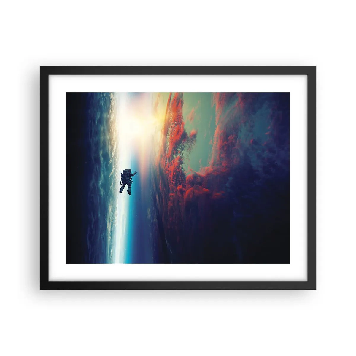 Affisch i svart ram - Stå emot universumet - 50x40 cm