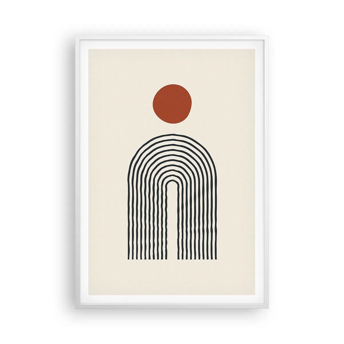 Affisch i vit ram - Formernas och färgernas magnetism - 70x100 cm