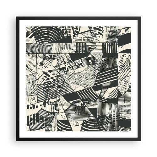 Affisch i svart ram - Nutidens dynamik - 60x60 cm